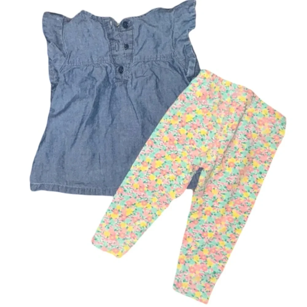 Carter's Pink Floral Romper Set